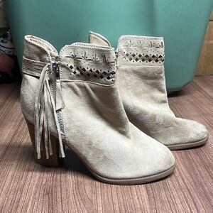 Brand new Not Rated Tan suede booties